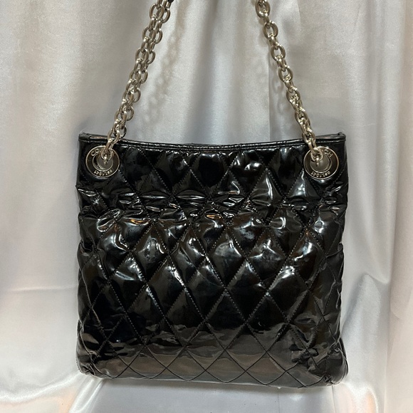 Coach black Patten leather large tote. 17-H5a - Picture 3 of 10